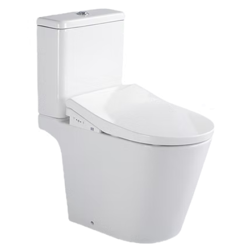 Richford R696 相連式自由咀座廁 + R2D-8850 圓款短板智能廁板 (搖控版)